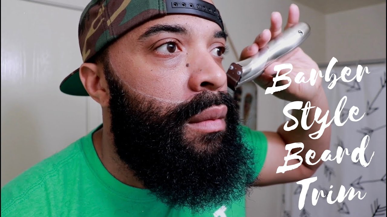 BARBER STYLE BEARD TRIM - YouTube