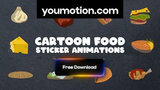 Cartoon Food Sticker Animations | Free 2D Pack (AE, PR, DR, FCPX) Cartoon Food Sticker Animations | Free 2D Pack (AE, PR, DR, FCPX)