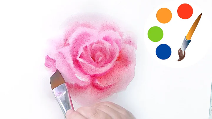 How to paint a rose with angle brushes and waterco...