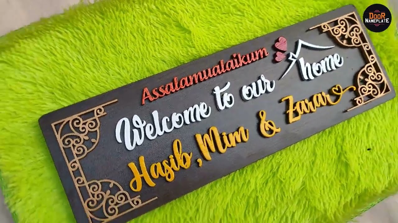 Welcome to Our Nameplate |Door Name Plate|Nameplate| Door Name Plate Ideas | Eid Gift Idea.?