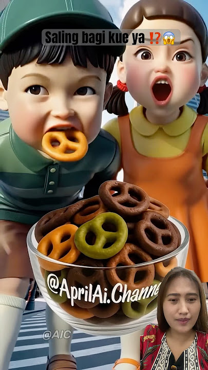 Awaasss jgn berebut 😱😱🍭🍭 #animation #squidgamchallenge #cute #eating #funny #cartoon #ai #asmr