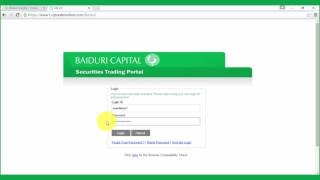 Baiduri Capital | Online Portal Video Tutorials | C Login