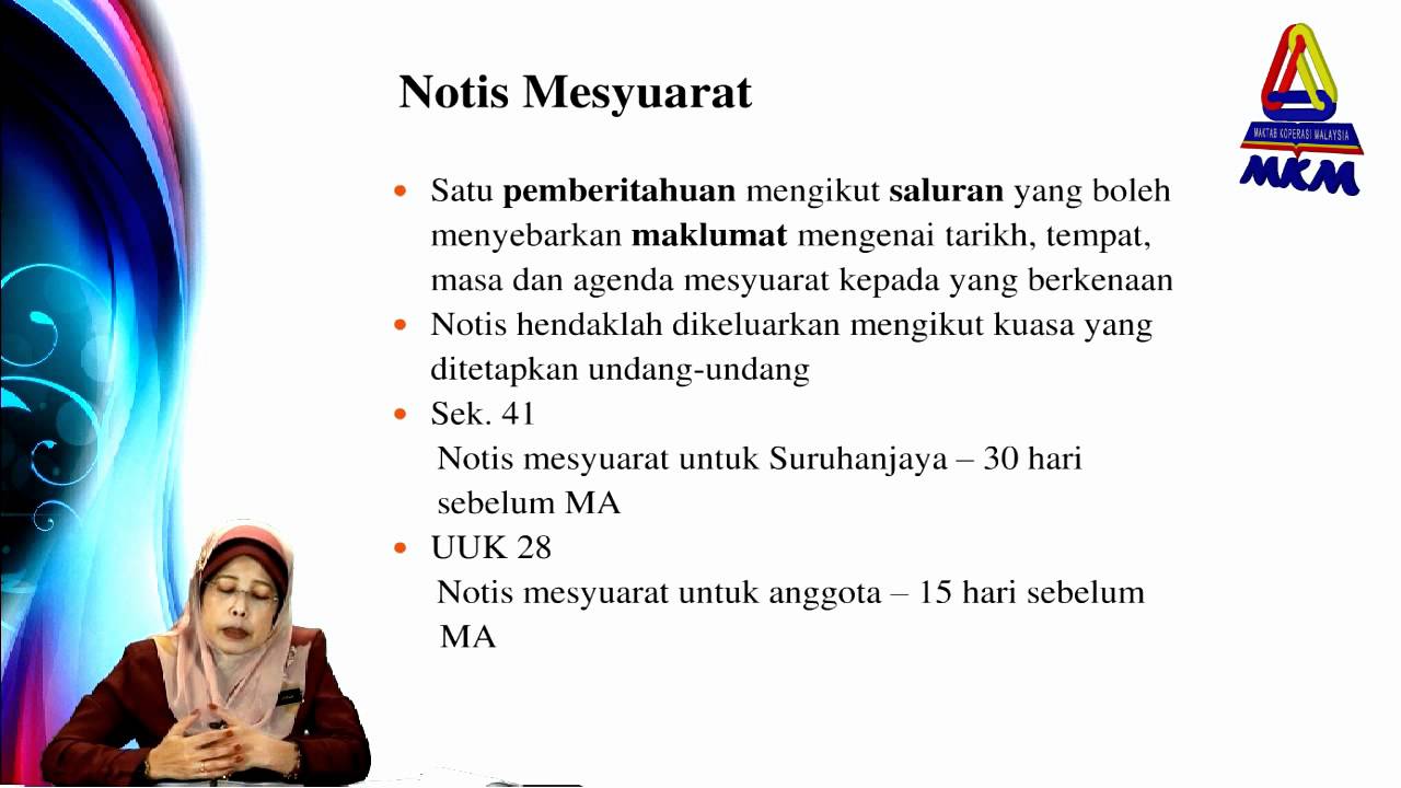 Notis Dan Agenda Mesyuarat Youtube
