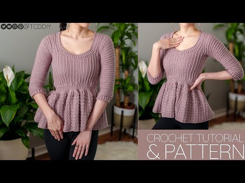 How to Crochet a Peplum Top | Pattern & Tutorial DIY