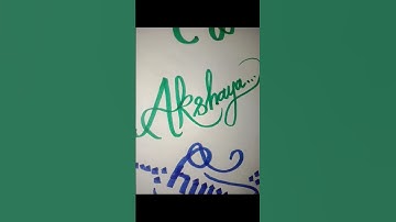 akshaya name writing in calligraphy style #handwriting #ytshorts #shortvideo