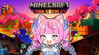 🍵1.20旅路と物語アプデ桜の建材でまったりサバイバル！【マイクラ】【アップデート】