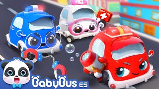 Equipito de RescateCamión de Bomberos, Patrulla, Ambulancia | Canción de Vehículo | BabyBus Español