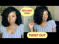 EASY TWIST OUT ON RELAXED HAIR | LOW MANIPULATION STYLES