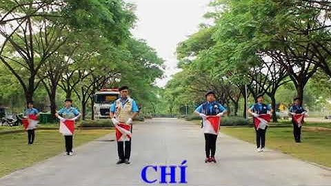 Đồng diễn semaphore-Thanh niên làm theo lời Bác