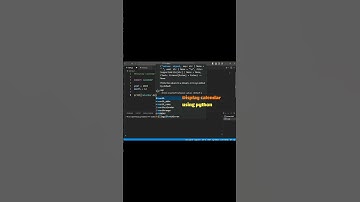 Display calendar using python😱😱 #shorts #viralshorts