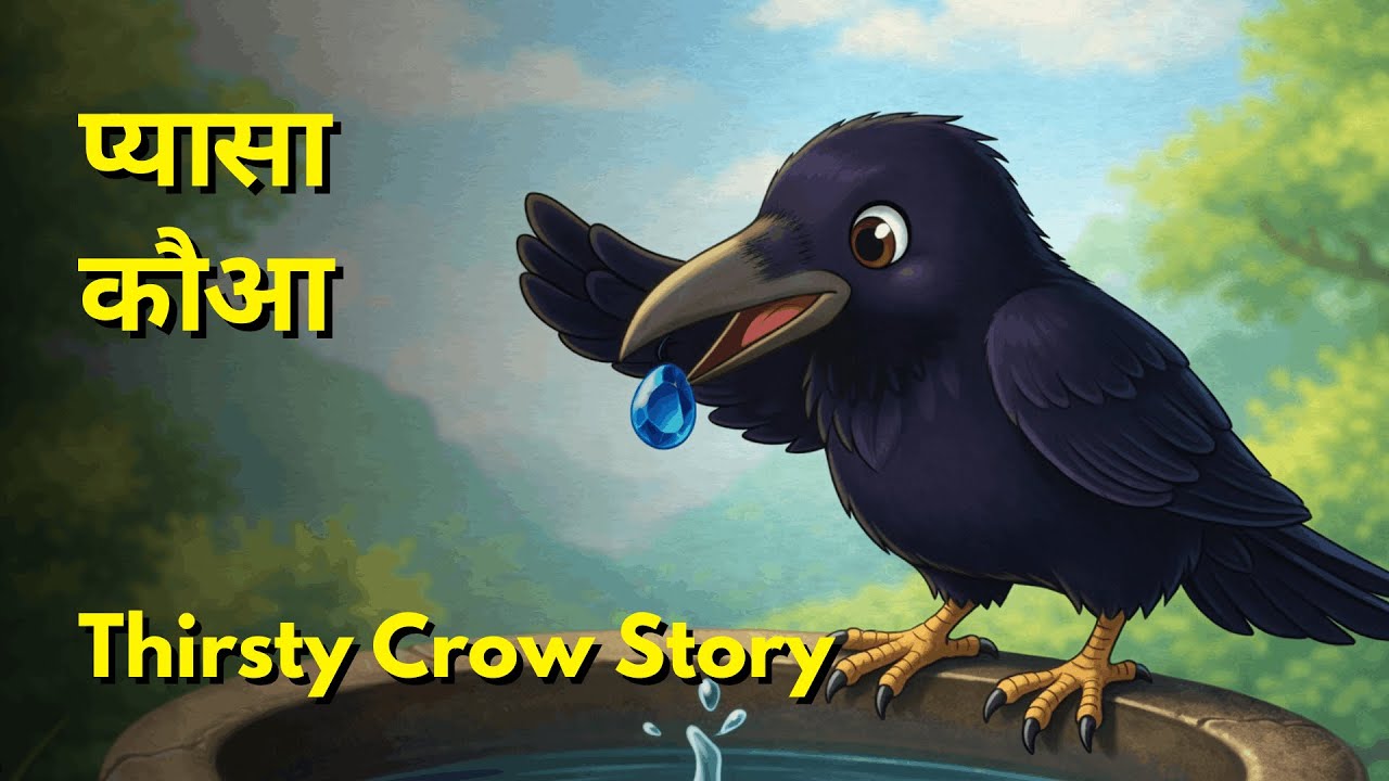 प्यासा कौआ | Thirsty Crow Story | Kids Story in Hindi | Moral Stories | Bedtime Story 