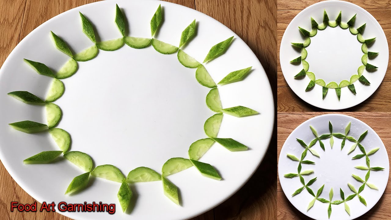 How to Make Cucumber Rose Garnish - YouTube