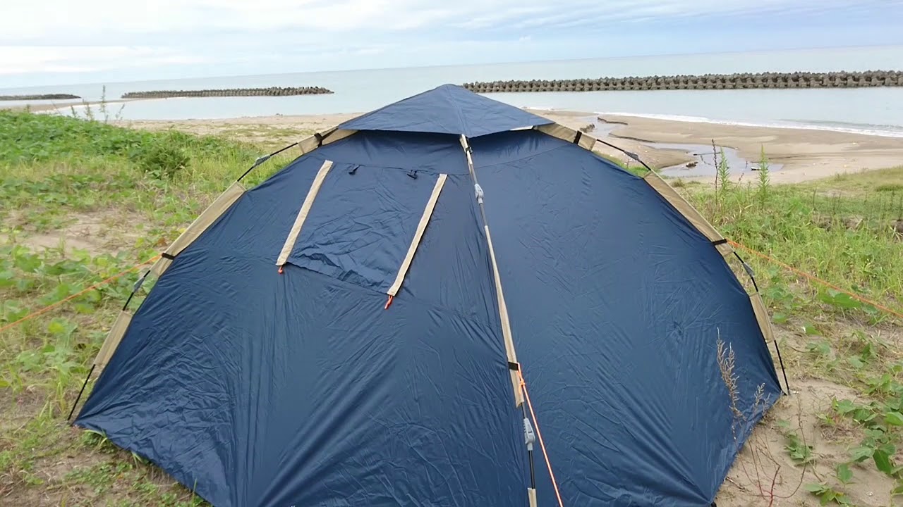 9 17台風ナメてました キャンプはムリ危険です 海で過ごそう3 Youtube