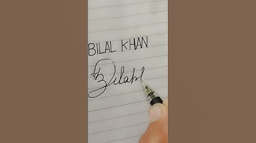 Bilal khan name signature style #trending#short#viral#video