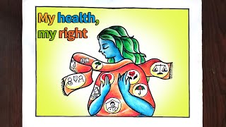 My health, my right | World Health Day Drawing | Poster on World Health Day | #sutar_art_and_crafts