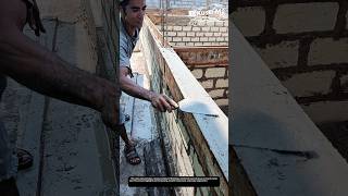 Precision Concrete Beam Finishing on Brick Wall | Clean Edge Technique for Strong Structure 🙏