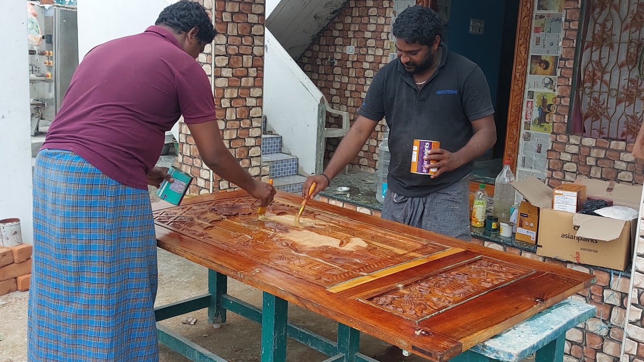 door polish repolish || wood polish || woodwork || wood working