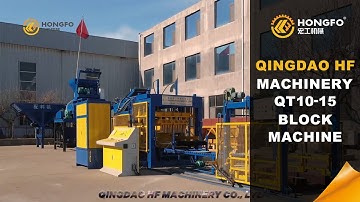 Qingdao HF Machinery QT10-15 Block Machine #brickmakingmachine #blockmakingmachine #máquina