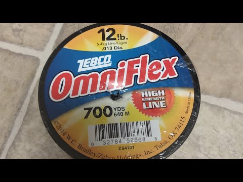 ZEBCO OMNIFLEX FISHING LINE- 700 YARDS FOR LESS THEN $2.00 AT WALMART!!!! A  REVIEW!!! 