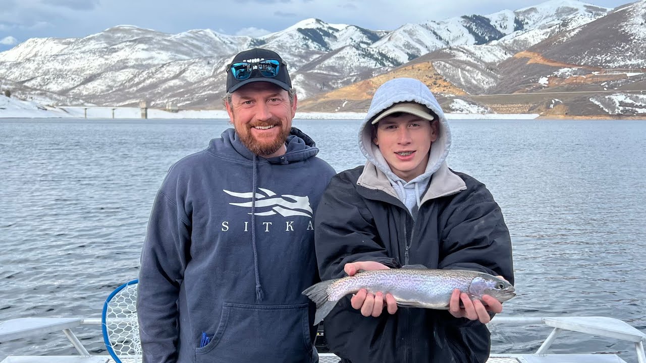 Trolling Jordanelle reservoir. (Early spring late winter fishing
