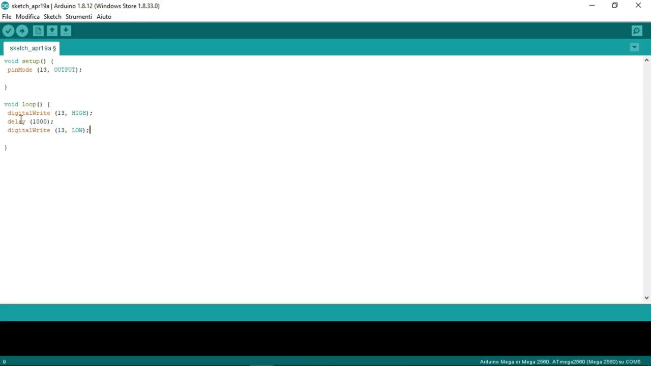 Accensione e spegnimento di un led - ARDUINO - YouTube