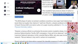 科學新知 2024-03-21 Part3: 運用超級電腦發現比鑽石還是堅硬的BC8碳晶體結構，竟可連結天體物理學。| 主持：陳志宏博士 \& 台長梁錦祥