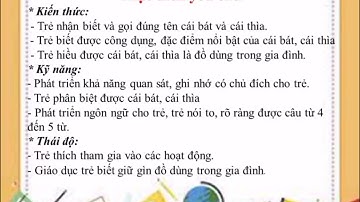 Hoạt động: Nhận Biết cái Bát cái thìa. GVTH: Nguyễn Thị Liên