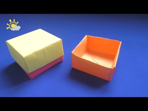 Коробочка из бумаги оригами простая