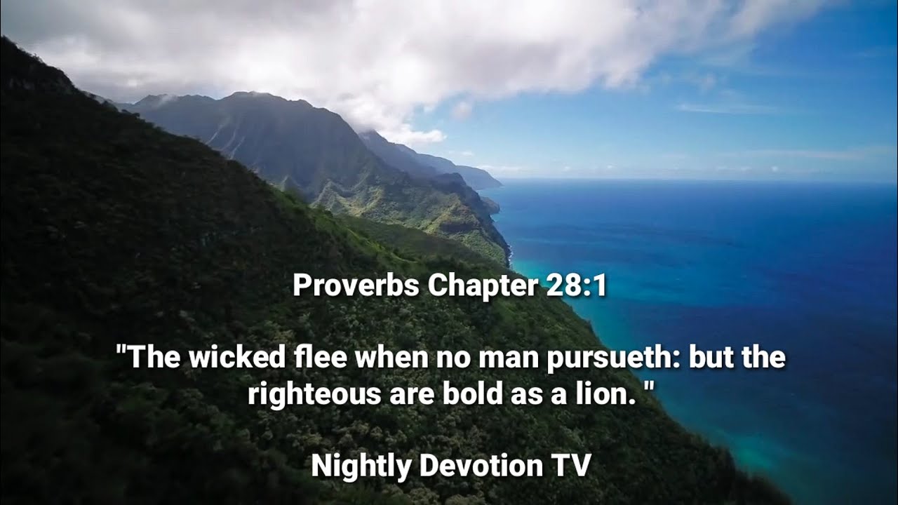 Nighty Devotion TV - Bible Verse of the day, Proverbs Chapter 28:1 ...