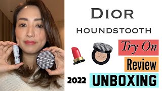 DIOR HOUNDSTOOTH CUSHION 2022 LIMITED EDITION TRY ON REVIEW &amp; UNBOXING