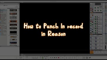 [리즌강좌] How to use Punch In Recording in Reason