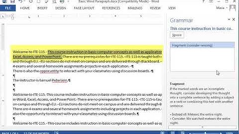 spell check and grammar check