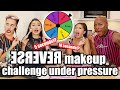 DOING OUR MAKEUP REVERSE WITH A TWIST time pressure, 8 seconds to do foundation || Ling KT