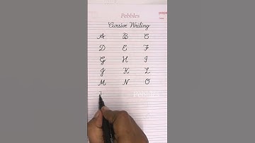 Learn Alphabet ABCD II Easy Cursive Writing