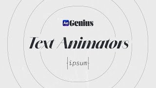 AE Genius \\\ Text Animators
