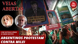 Veias abertas - Argentinos protestam contra Milei