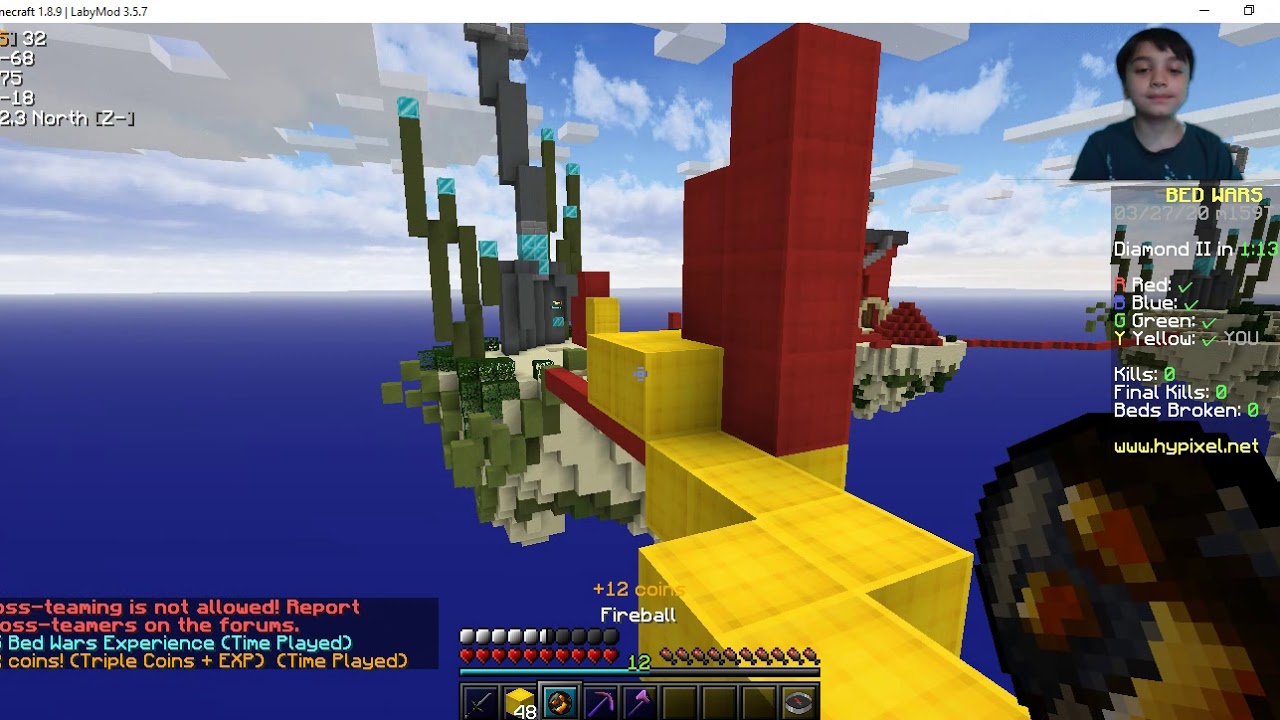 PLAYING BED WARS WITH HACKERS! IMPOSSIBLE! - YouTube