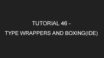 Java Programming Tutorial 46 -  Type Wrappers, Boxing and Unboxing (in English)
