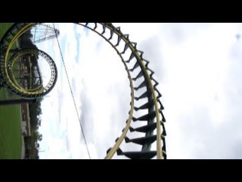 Dragon Fire Front Seat on-ride HD POV Canada's Wonderland - .