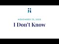 Worship Service - November 22, 2020 - Hope Valley Baptist Church