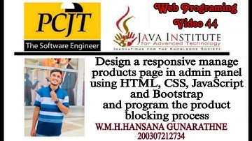 Web Programming Video 44 | Java Institute | Eshop |