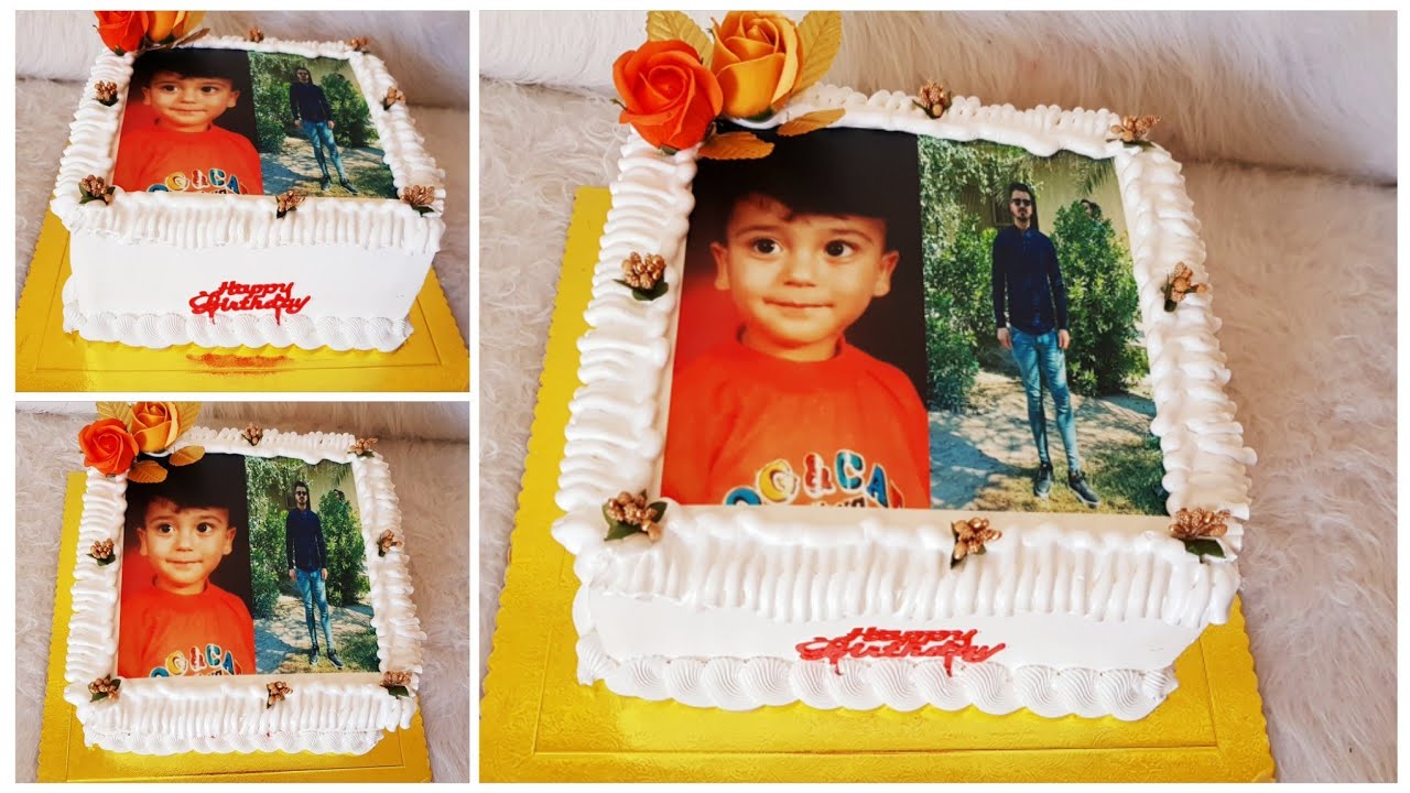 تزيين كيك للمبتدئين  بالصورة السكرية ، الكشكش Decorating a cake for beginners with a sugary image