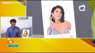 Pintor granadino viral en TikTok por retratar a famosos nicaragüenses