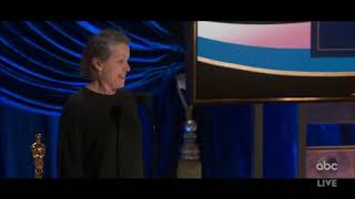 Frances McDormand Oscar Speech After Winning Best Actress For Her Role In Nomadland
