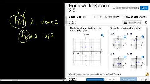Vertical Translation Example MyMathlab College Algebra Homework
