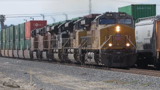 BNSF and Union Pacific trains takeover mainlines through out San Bernardino. #railway #trains #fyp