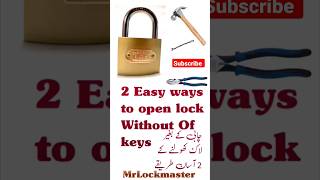 2 ways to open lock Without of key lock lockpicking lifehacks lockhack shorts