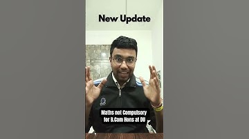 Maths not Compulsory for B.Com Hons at DU! #cuet #du #bcomhons #bcom  #delhiuniversity