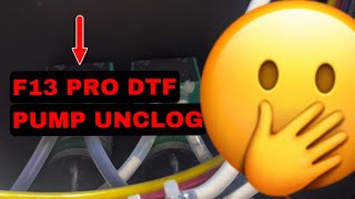 F13 PRO DTF PRINTER: PUMP CLOG REMOVAL