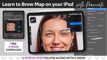 Easy How to Brow Map using Procreate - Free E-book with Step by Step instructions + Practice Image